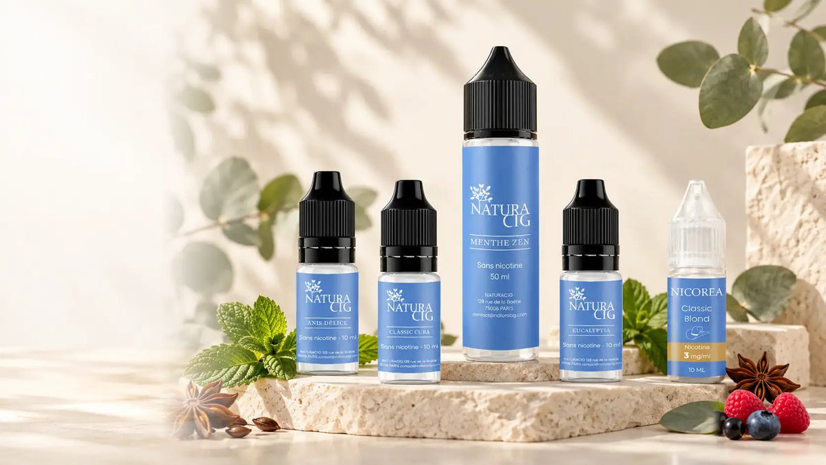 E liquides naturels Naturacig et Nicorea fabriqués en France