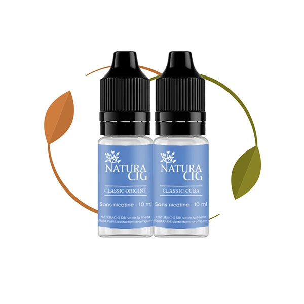 Pack e liquides naturels Classic pour vapoteuse - Naturacig Pack e liquides naturels Classic pour vapoteuse - Naturacig