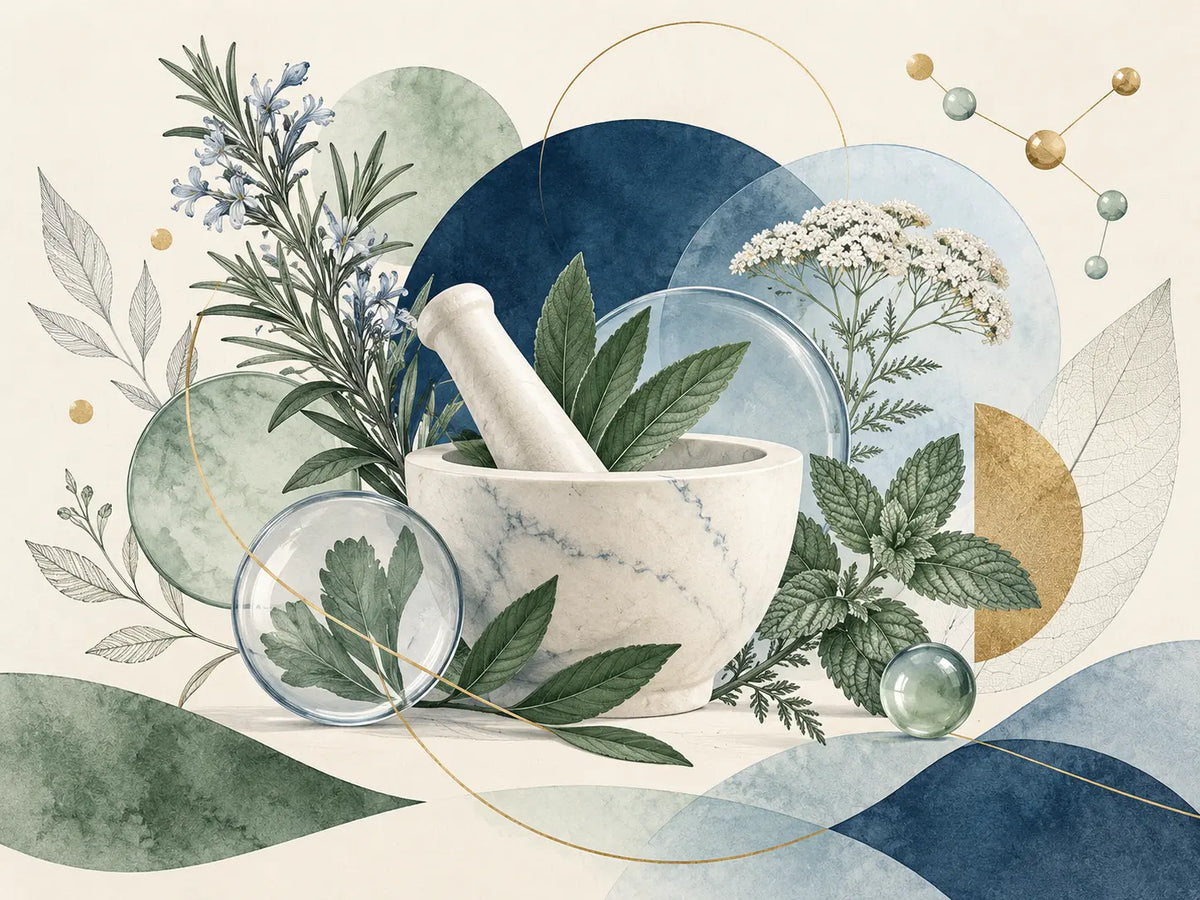 Illustration botanique évoquant l’expertise pharmaceutique de Naturacig