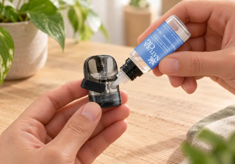 Remplissage d’une cartouche Ursa Nano avec un e liquide Naturacig